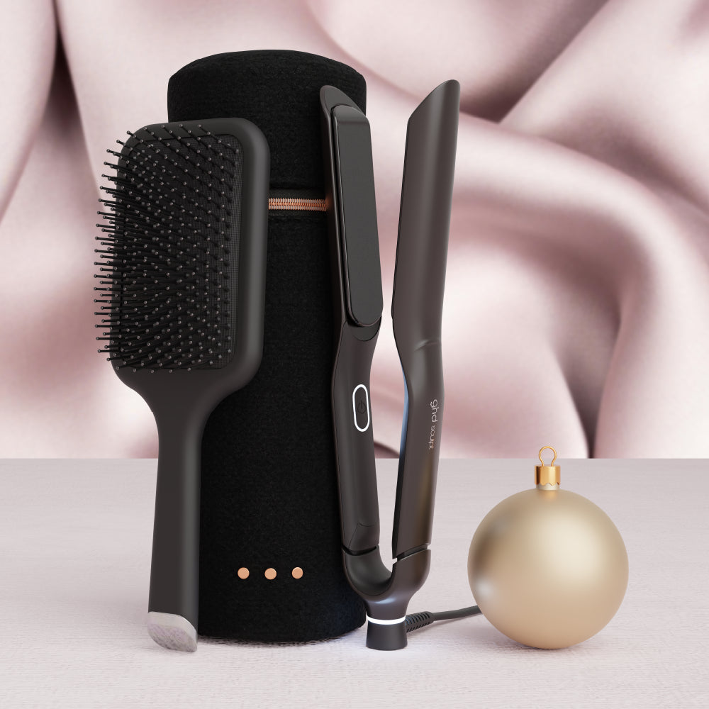 GHD SCULPT INTERACTIVE HAIR STRAIGHTENER GIFT SET IN BLACK