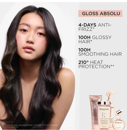 KÉRASTASE GLOSS ABSOLU ANTI-FRIZZ GLAZE MILK SMOOTHING HEAT PROTECTOR 190ML