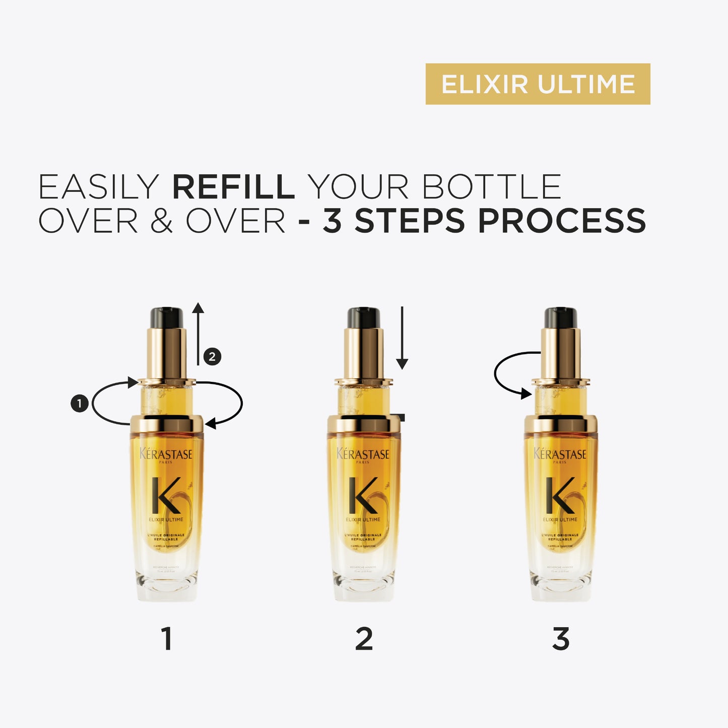 KÉRASTASE ELIXIR ULTIME L'HUILE ORIGINALE REFILL HAIR OIL 75ML