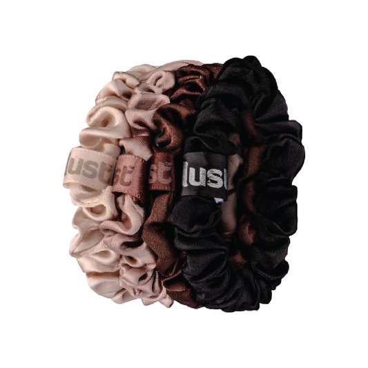 LUST SKINNY SATIN SCRUNCHIES 4PK