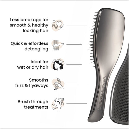 Tangle Teezer The Wet Detangler Chrome Midnight Silver